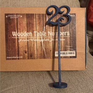 Blue Wooden Table Number 23